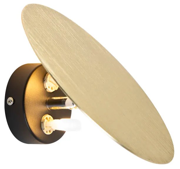 Candeeiro de parede design redondo dourado - Pulley Design