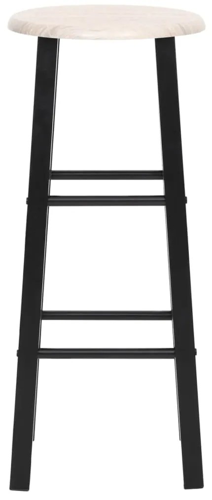 Bancos de bar 2 pcs MDF preto