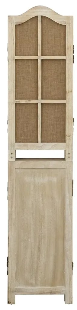 Divisória de quarto com 6 painéis 214x165 cm tecido castanho