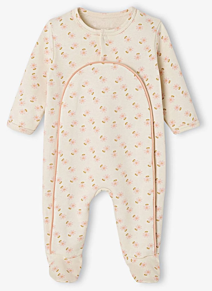 Pijama em moletão, para recém-nascido cru