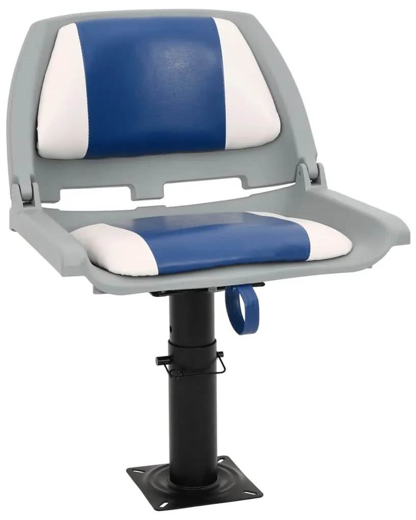 4 pcs conjunto assento barco dobrável 48x51x41 cm azul e branco
