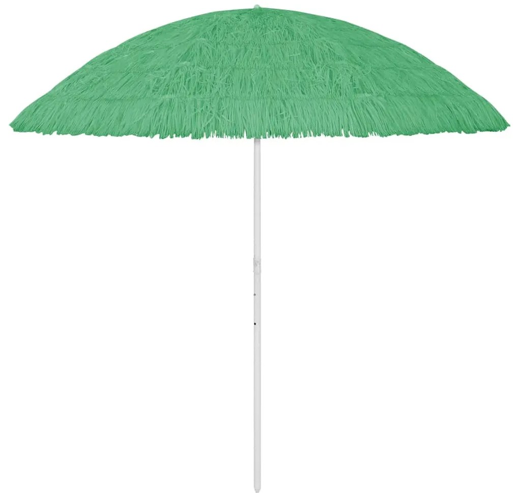 vidaXL Guarda-sol de praia Hawaii 300 cm verde