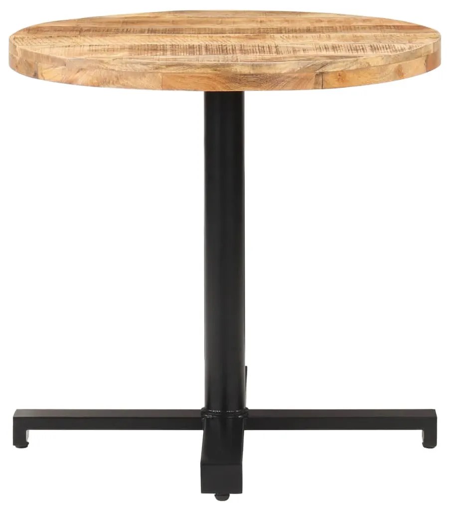 Mesa bistrô redonda Ø80x75 cm madeira de mangueira áspera
