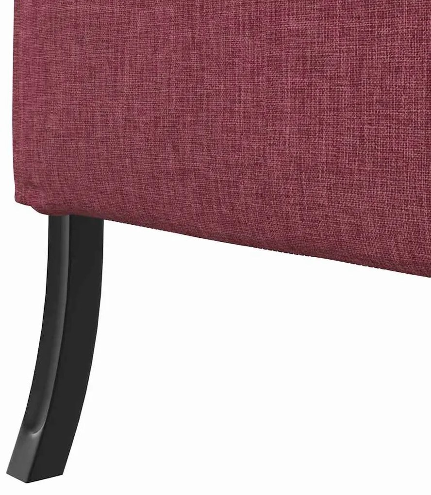Sofá de Costas Altas Bordô 109x56x121 cm Tecido