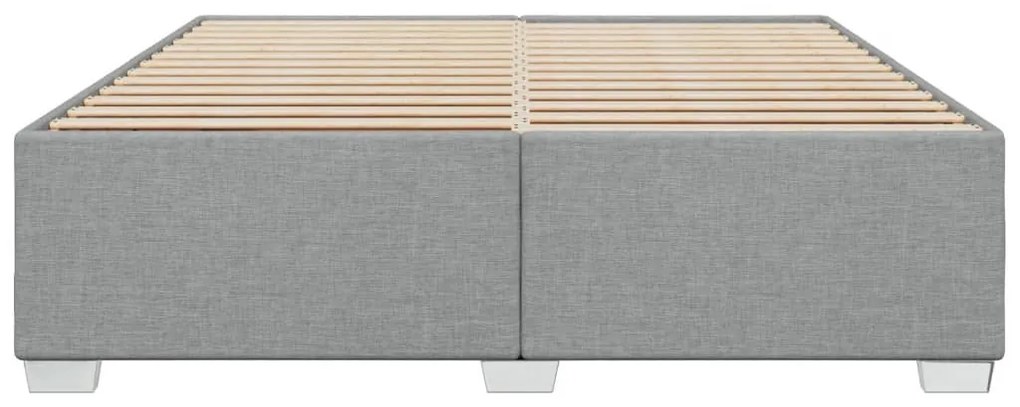 Estrutura de cama sem colchão 180x200 cm tecido cinzento-claro