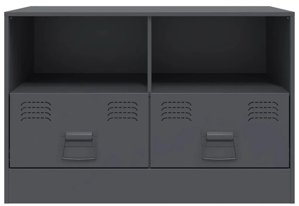 Móveis de TV 2 pcs 67x39x44 cm aço antracite