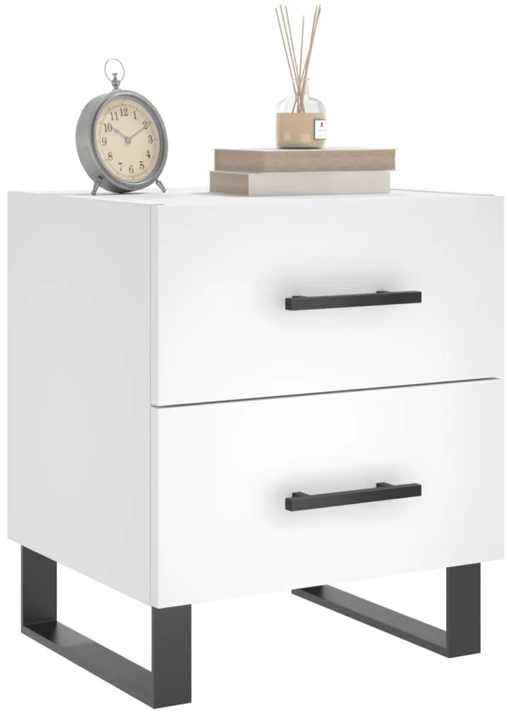 Mesa de cabeceira 40x35x47,5 cm derivados de madeira branco