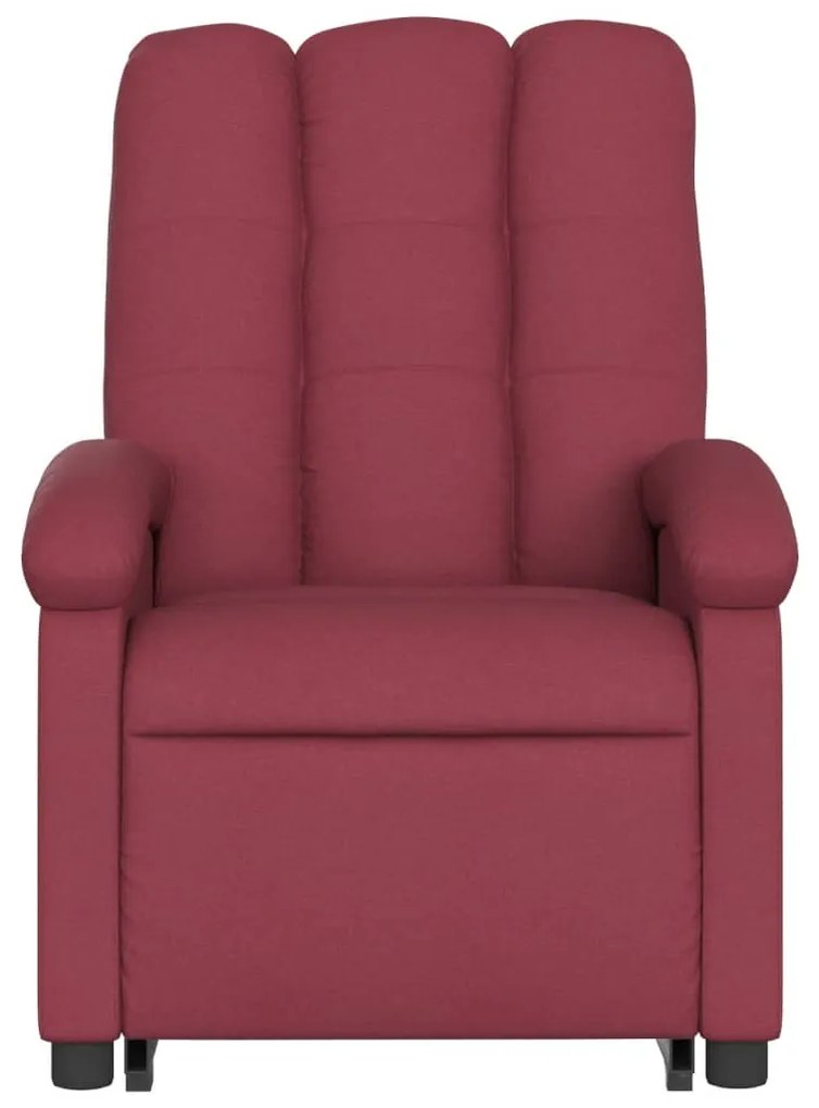 Poltrona de massagens reclin. elevatória tecido vermelho tinto