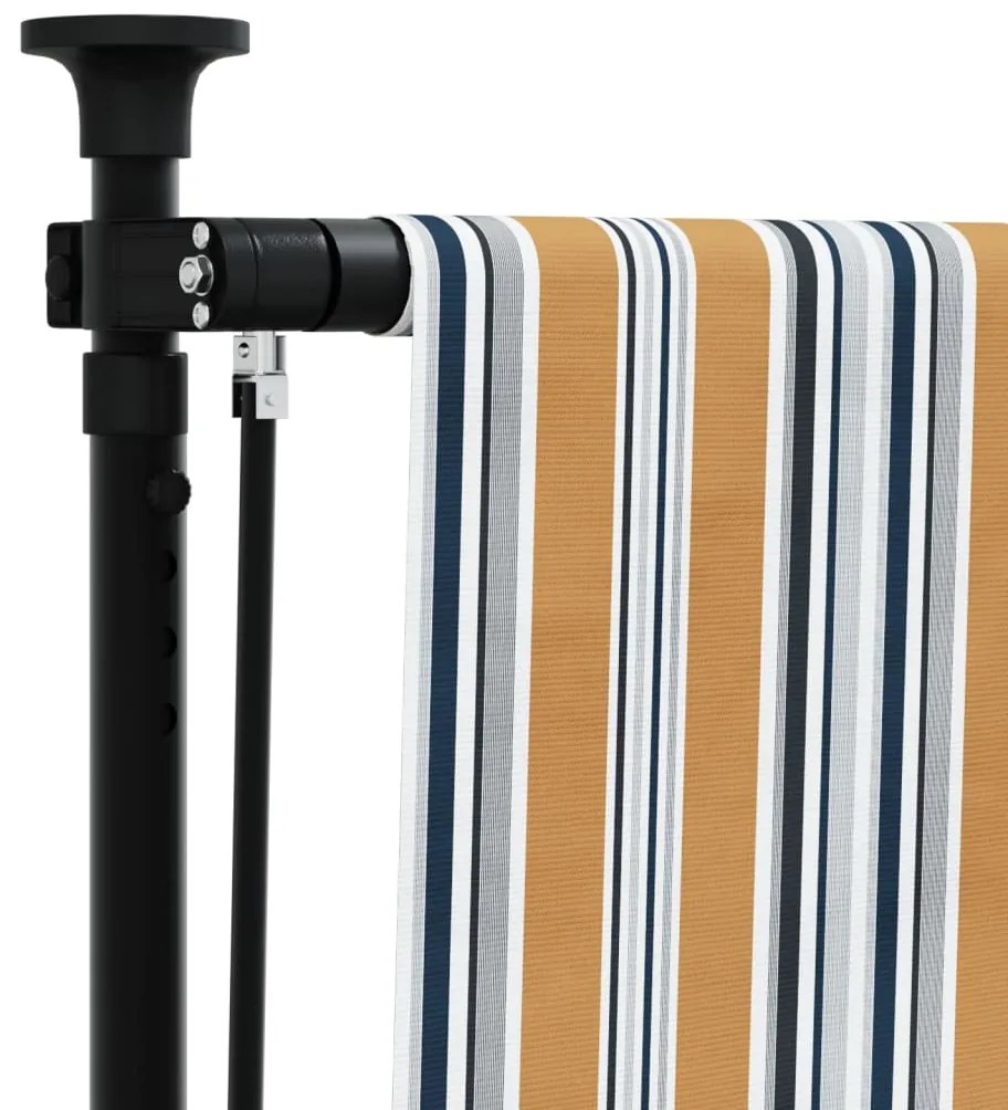 Estore de rolo exterior 150x270 cm tecido/aço amarelo e branco