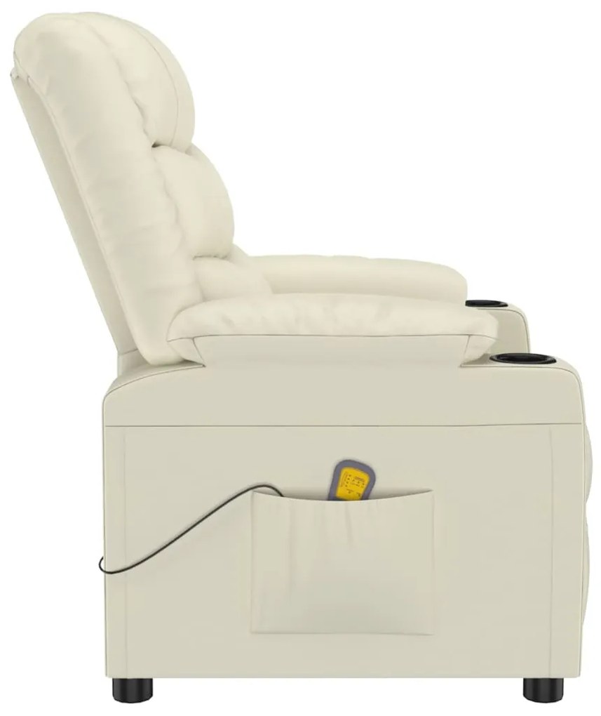 Cadeira de massagens couro artificial cor creme