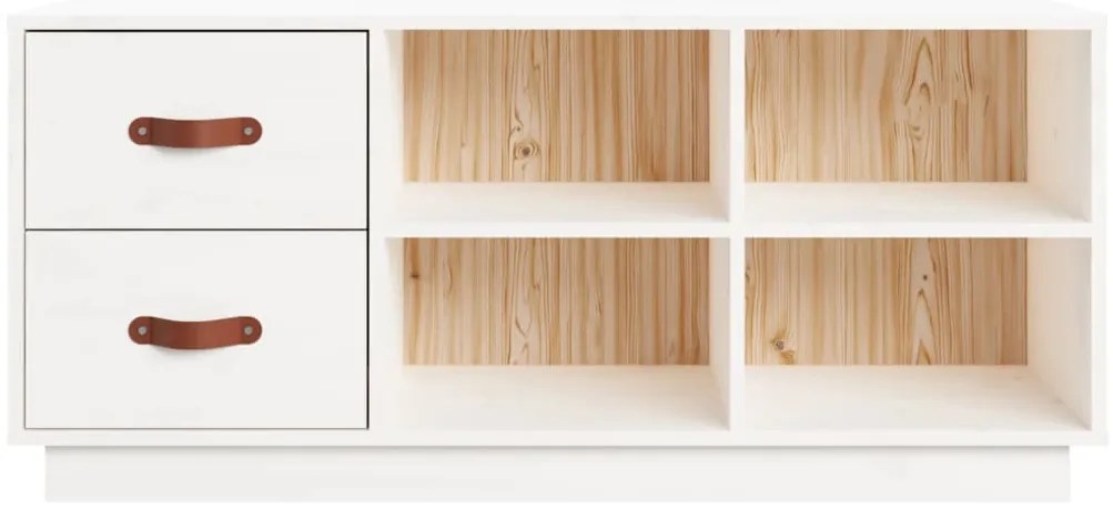 Banco sapateira 100x34x45 cm pinho maciço branco