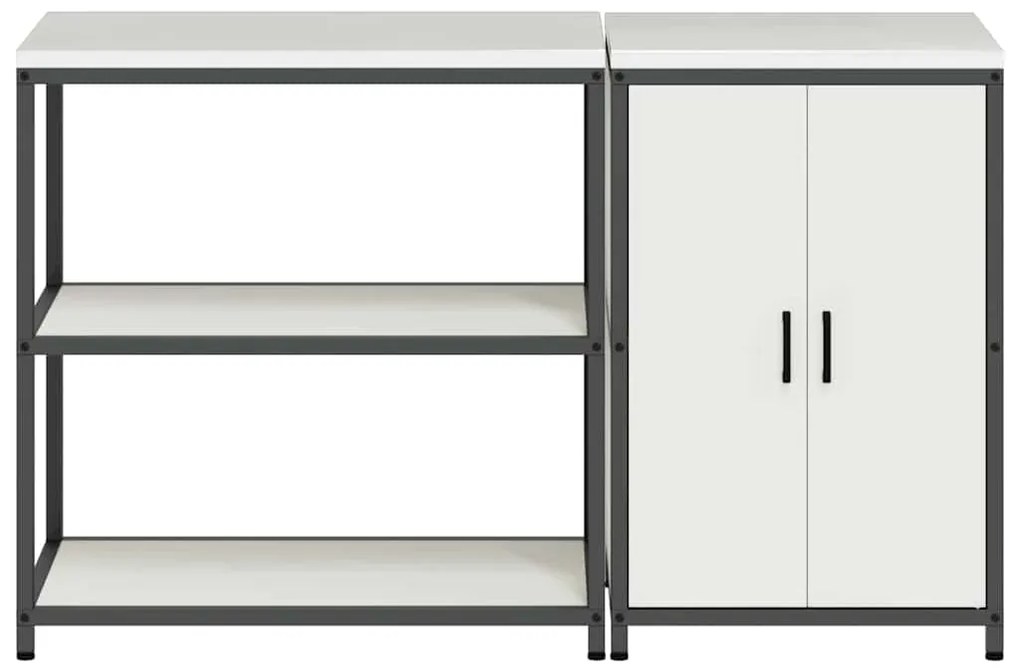 Conjunto de Armazenamento de Cozinha 2 pcs Branco