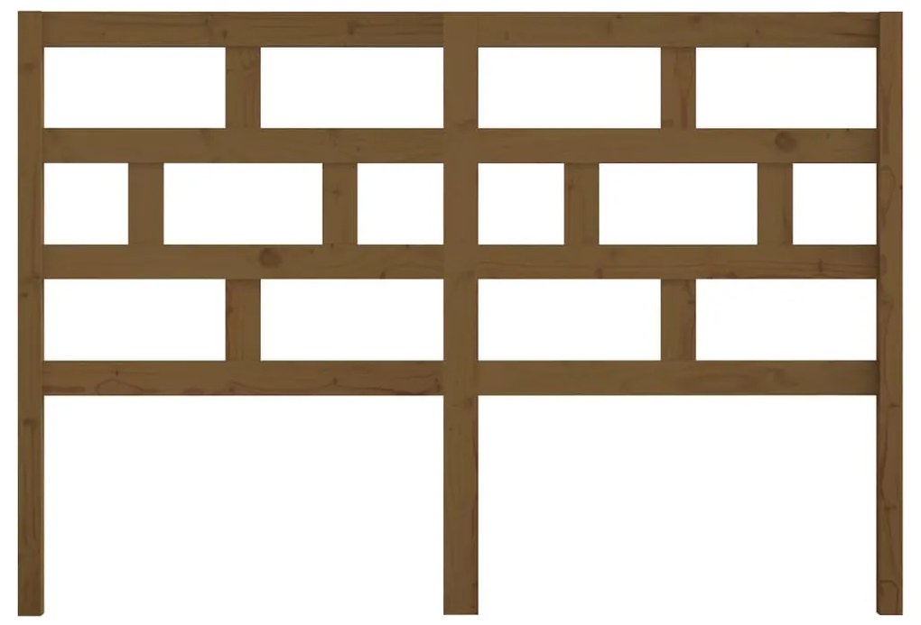 Cabeceira de cama 141x4x100 cm pinho maciço castanho mel