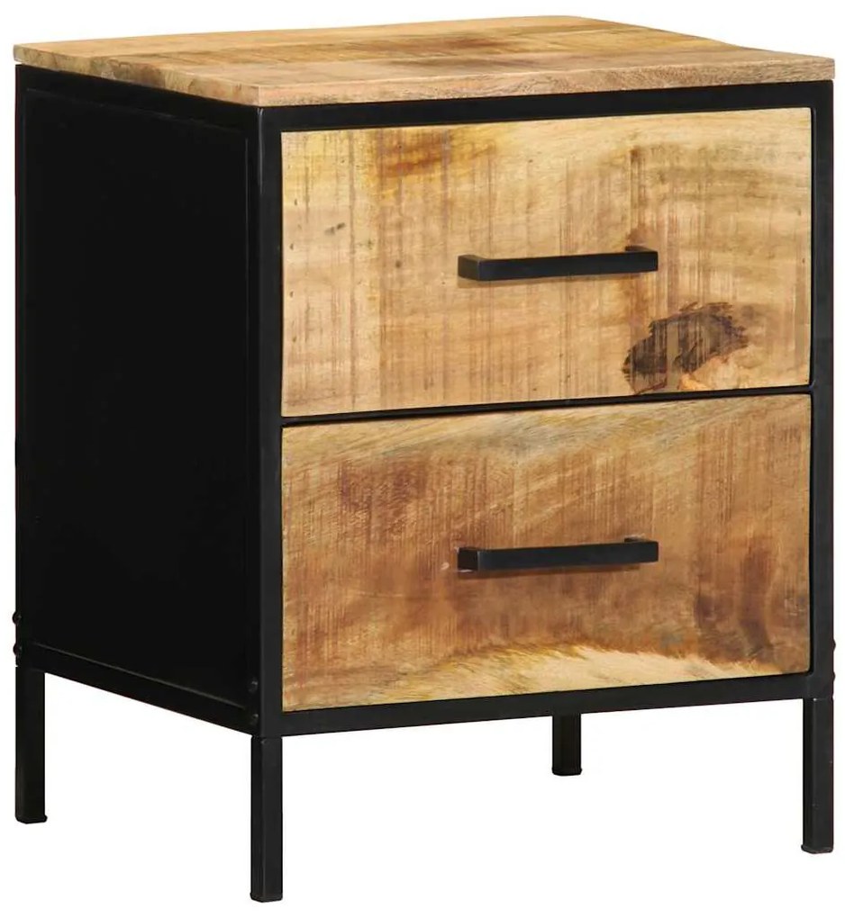 Gabinetes de Canto 2 pcs 40x35x50 cm Madeira Sólida Rústica de Manguei