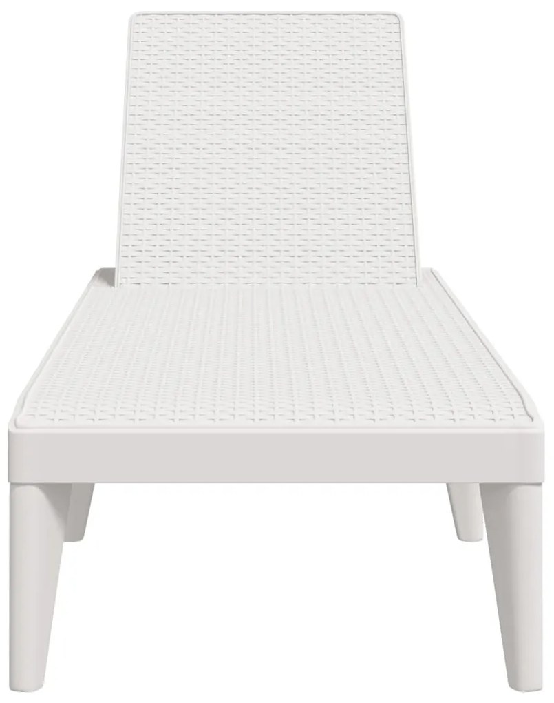 Espreguiçadeira 186x60x29 cm PP branco