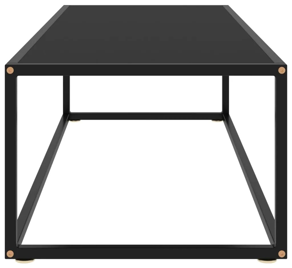 Mesa de centro 120x50x35 cm vidro preto