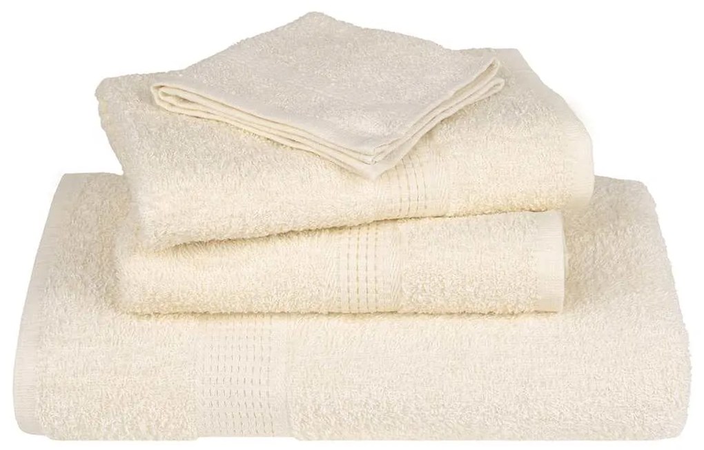 Toalhas de bidé 4 pcs 30x50 cm 360 gsm 100% algodão creme