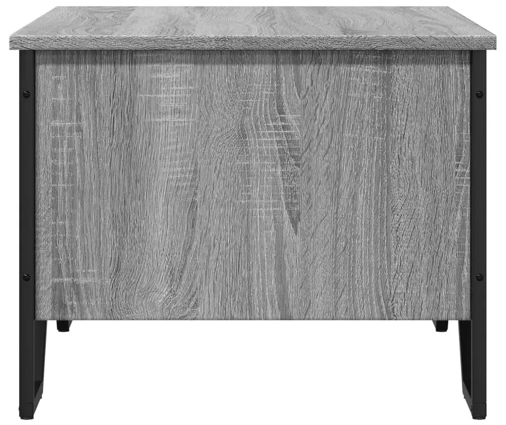 Mesa de centro 75x51x40 cm derivados de madeira cinzento sonoma