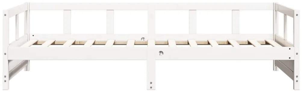 Sofá-cama sem colchão 90x200 cm madeira de pinho maciça branco