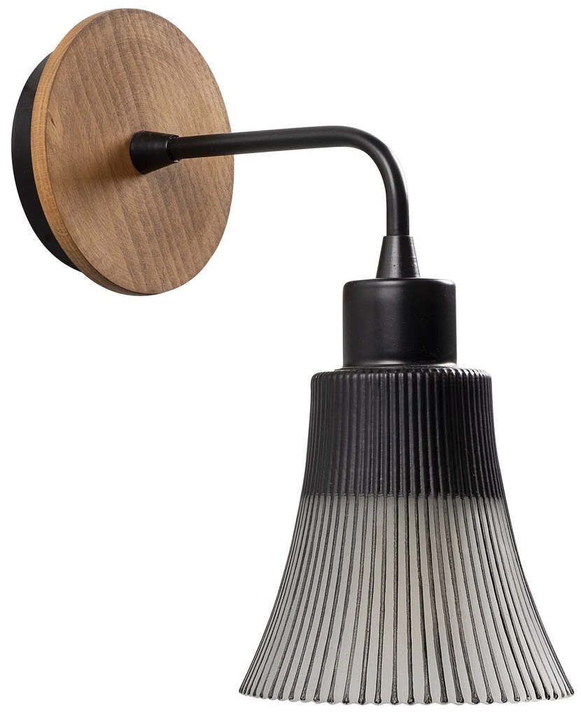 Candeeiro de Parede Foca – Preto – 13 cm x 28 cm