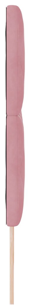 Cabeceira Design de Diamantes Rosa 200 cm Veludo