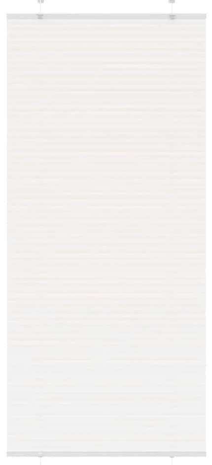 vidaXL Branco Plissada Cega 85x200 cm Largura Tecido 84,4 cm Poliéster