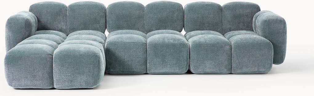 Sofá modular Tayla (4 lugares) com pufe (esquerdo/direito)