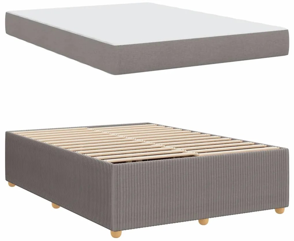 Estrutura da Cama Cinzento-acastanhado 140 x 200 cm tecido