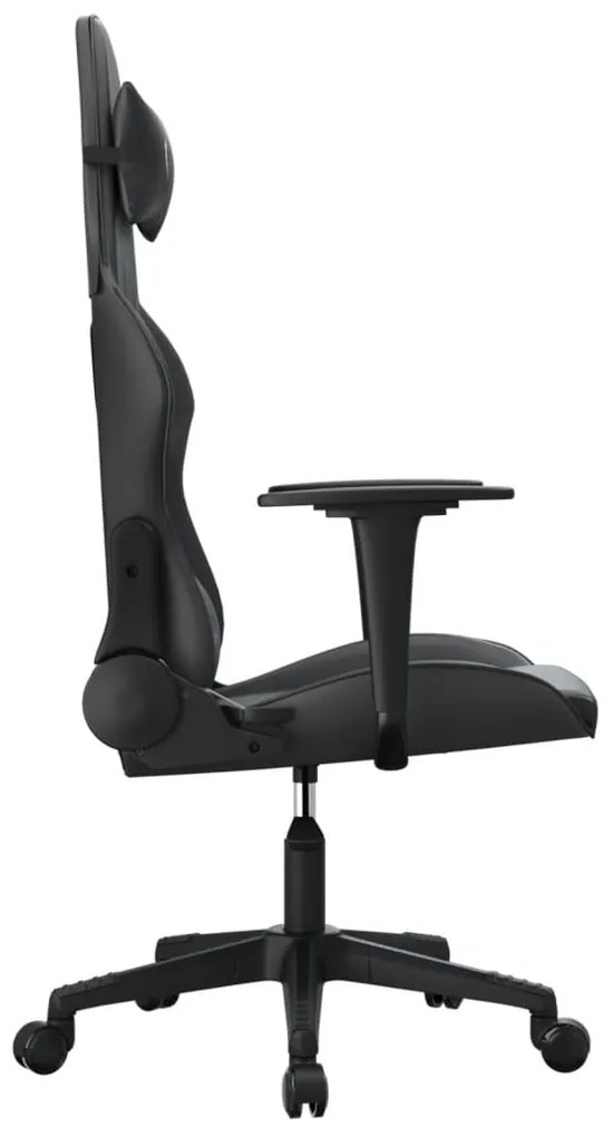Cadeira gaming de massagens couro artificial preto