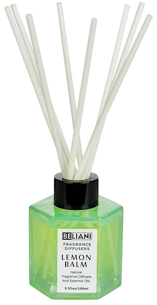 Conjunto de vela perfumada de soja e difusor erva-cidreira CLASSY TINT Beliani