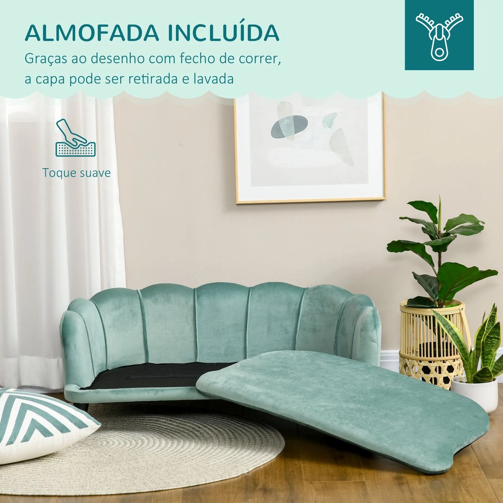 PawHut Sofá para Cães Médios Sofá Cama para Animais de Estimação Estof