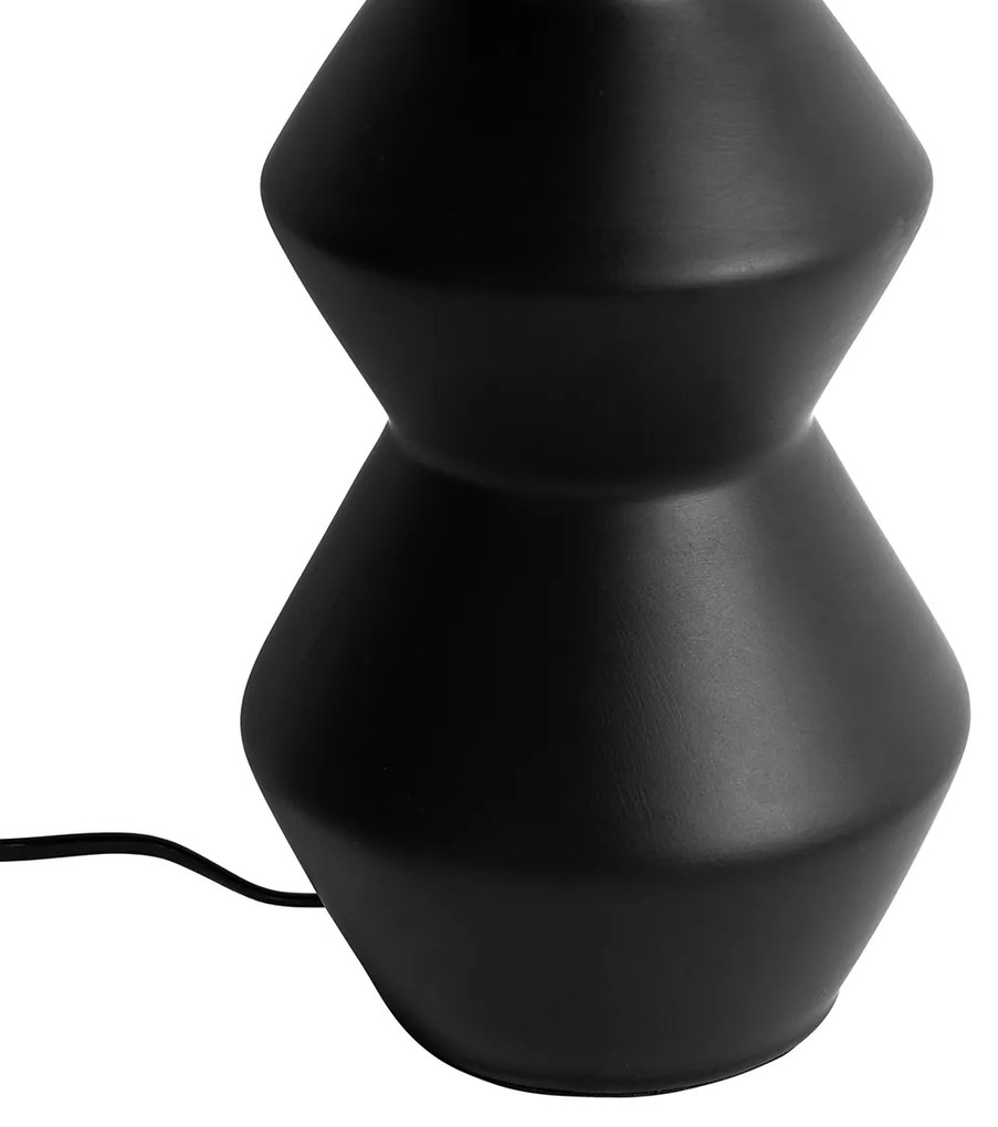 Candeeiro de mesa design preto cerâmica 16 cm sem abajur - Alisia Design