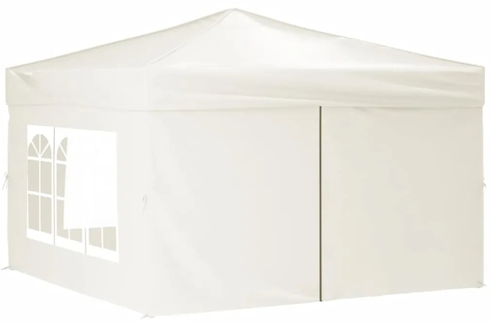 Tenda para festas dobrável com paredes laterais 3x3 m creme