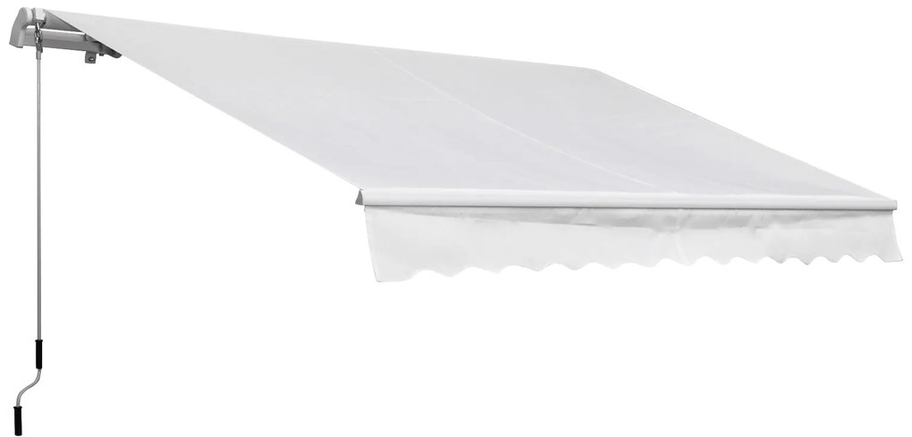 Toldo Manual 3,5x2,5 m de Alumínio Toldo de Varanda Pátio com Manivela