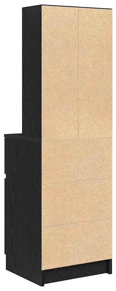 Mesa de cabeceira 39x35x125 cm derivados de madeira preto