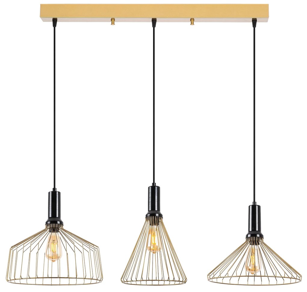 **** Candeeiro Suspenso Dear – Ouro Brilhante – 104 x 34 x 135 cm
**