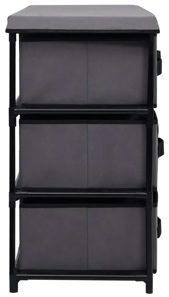 Armário de arrumação com 6 gavetas 55x29x55 cm aço cinzento