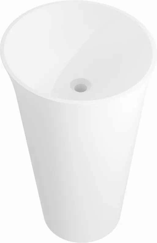 Mexen Nilda lavatório independente de conglomerado 52 x 52 cm, branco mate - 26555200