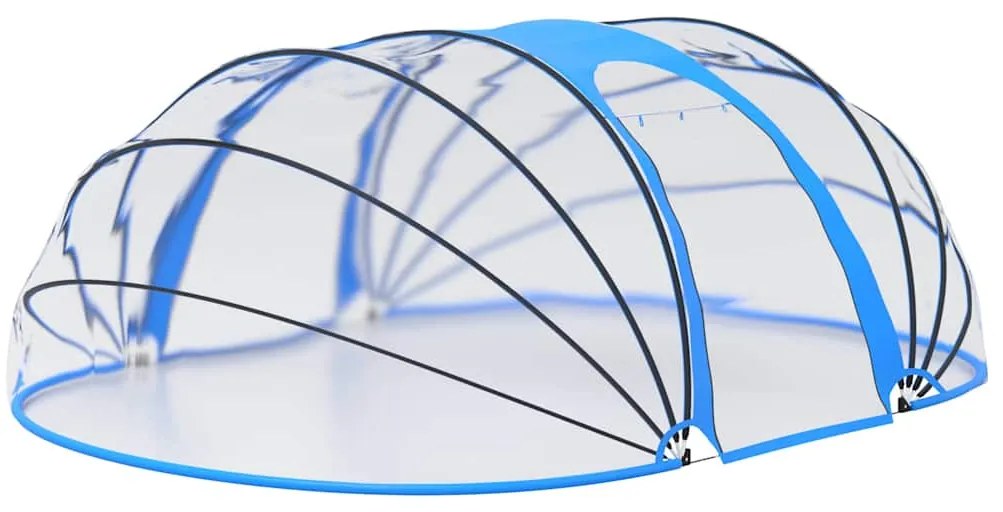 Cúpula de piscina oval 530x410x210 cm