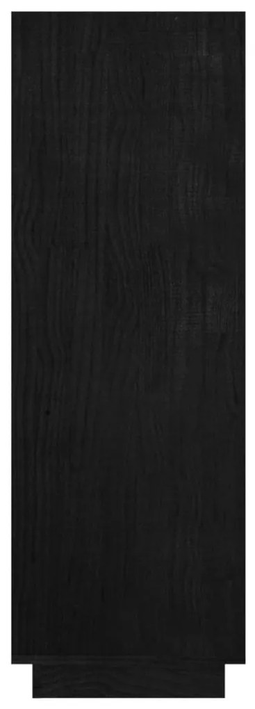 Estante/divisória 80x35x103 cm madeira de pinho maciça preto