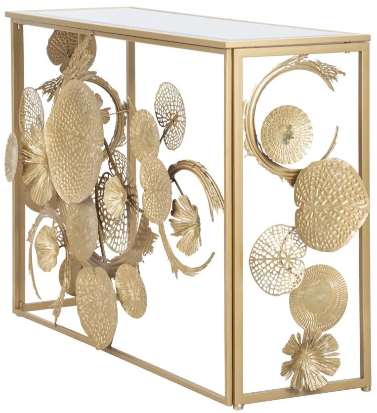 MESA CONSOLA GLAM UNIVERS 114X40,5X80 CM DOURADO