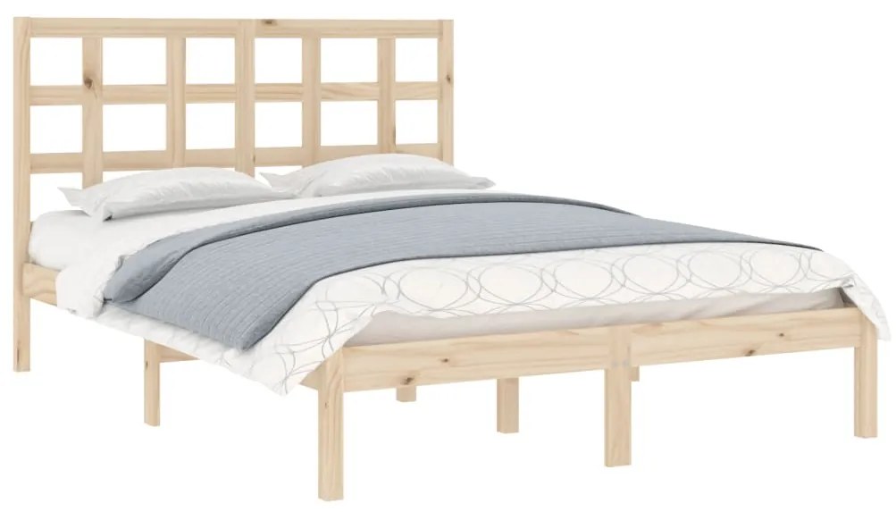 Estrutura de cama pequena casal 120x190 cm pinho maciço