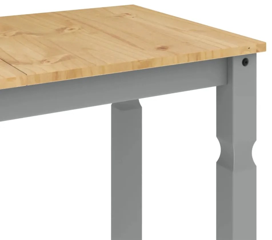 Mesa de jantar Corona 112x60x75 cm madeira pinho maciça cinza