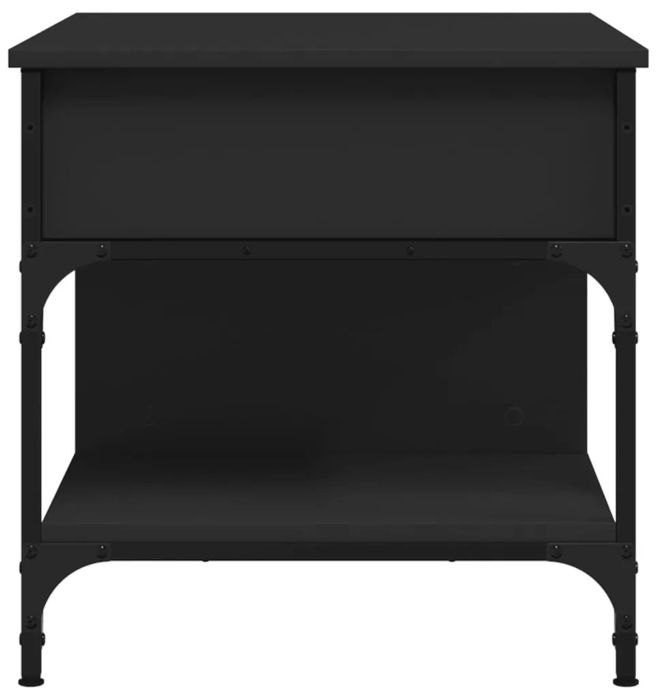 Mesa de centro 70x50x50 cm derivados de madeira/metal preto