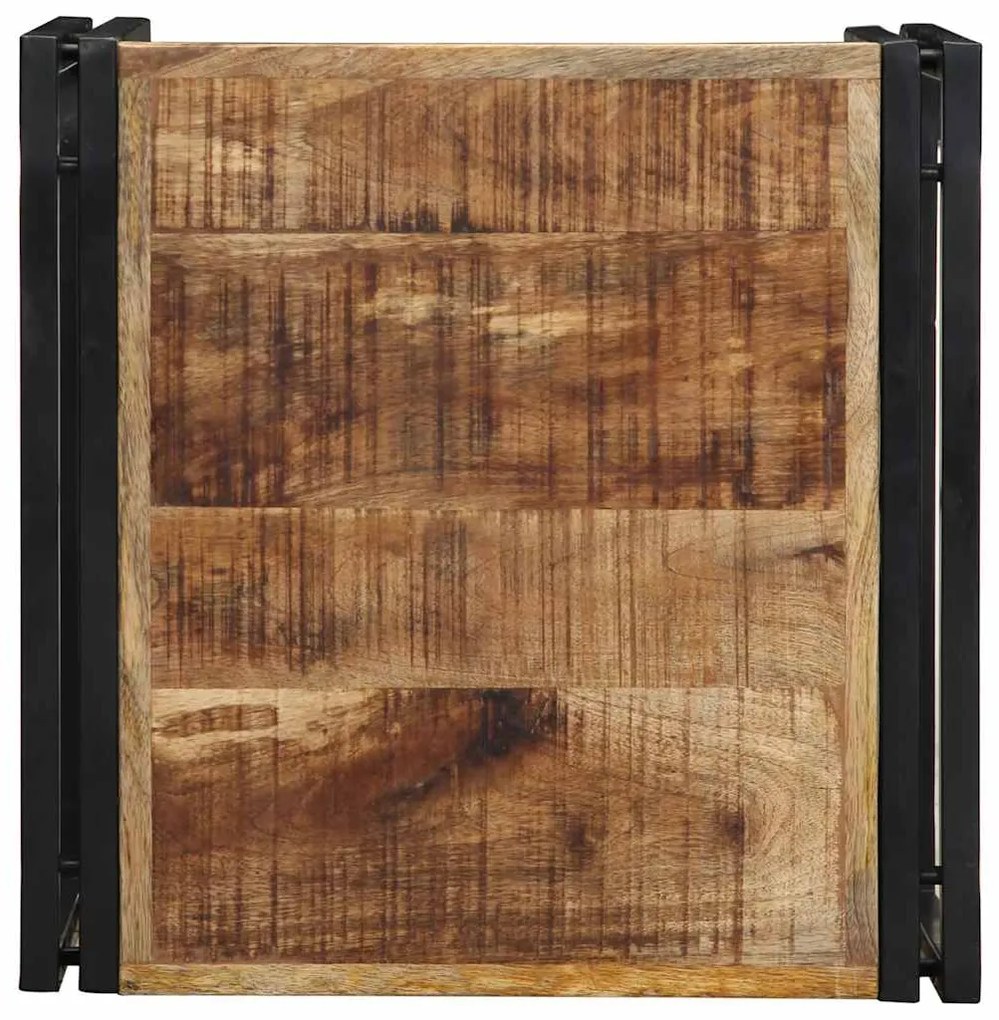 Mesa de centro 50x50x35 cm madeira de mangueira áspera maciça