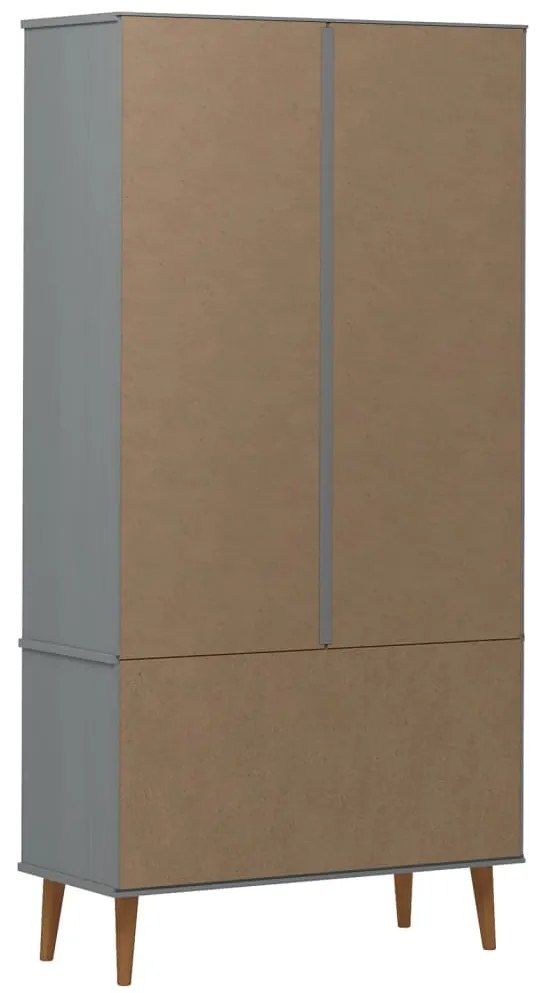 Vitrina MOLDE 90x35x175 cm pinho maciço cinza