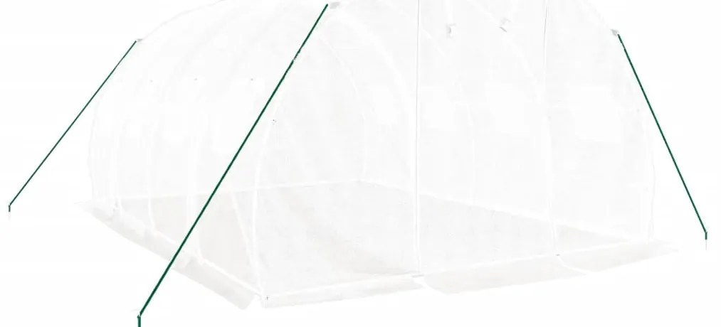 Estufa com estrutura de aço 12 m² 4x3x2 m branco