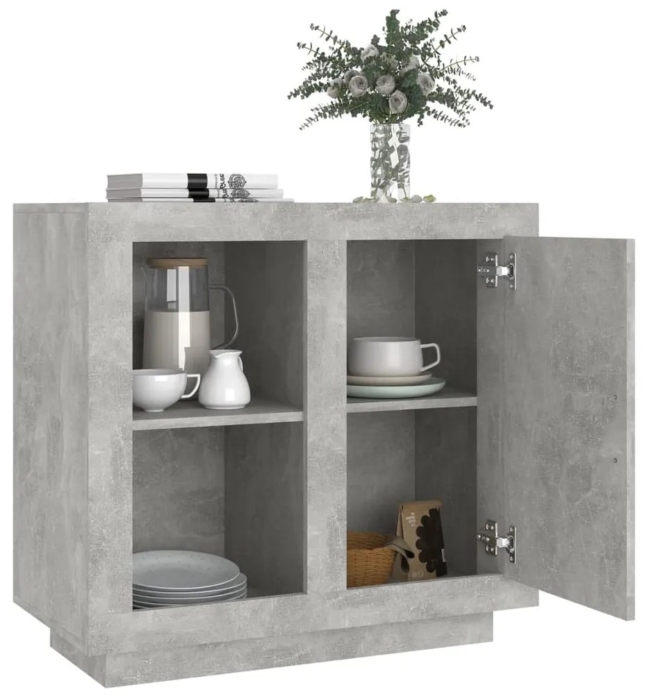 Aparador 80x40x75 cm cinza cimento