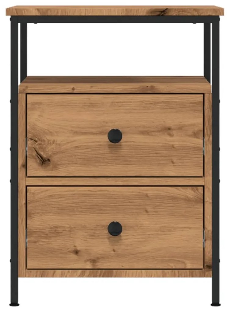 Mesa cabeceira 44x45x60 cm derivados madeira carvalho artisiano