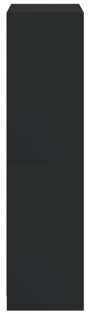 Armário alto c/ portas 68x37x142 cm derivados de madeira preto